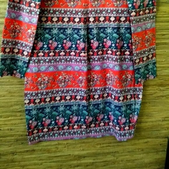 Xhilaration Abstract Print Dress 🌀 Cotton Stretch  Preowned Slay - Picture 4 of 9